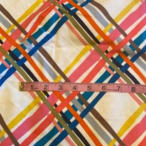 Rainbow colored cotton canvas fabric, fabric by the yard